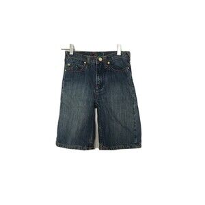 Coogi Boys Jean Shorts Blue Pockets Size 7 Regular Fit